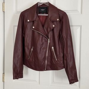Torrid Women's Burgundy Faux Leather Jacket, Sz 1